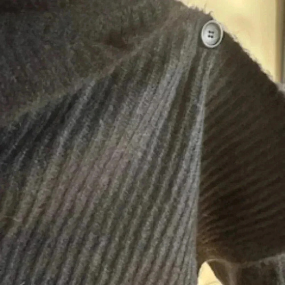 NWT Thakoon Chunky Scarf Ribbed Knit Turtleneck Sweater Black Size Small - Picture 6 of 7